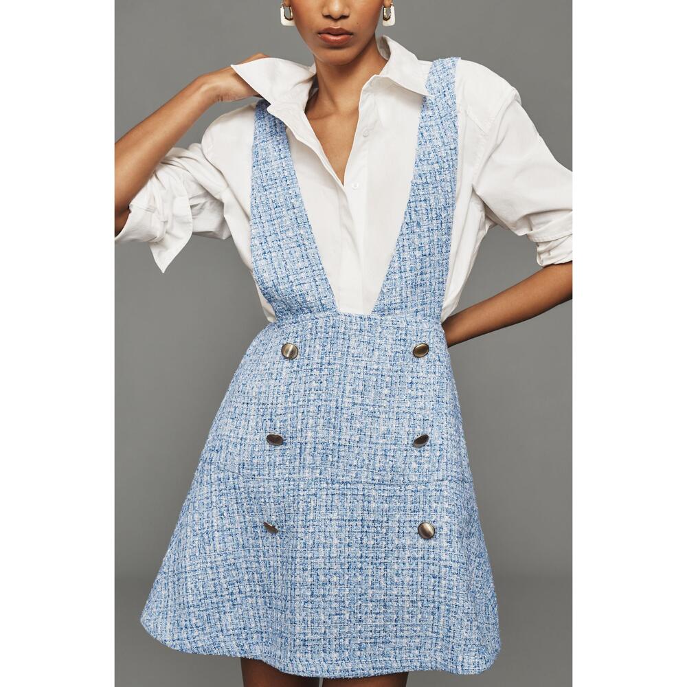 Maeve Tweed Pinafore Skirt 10 NWT